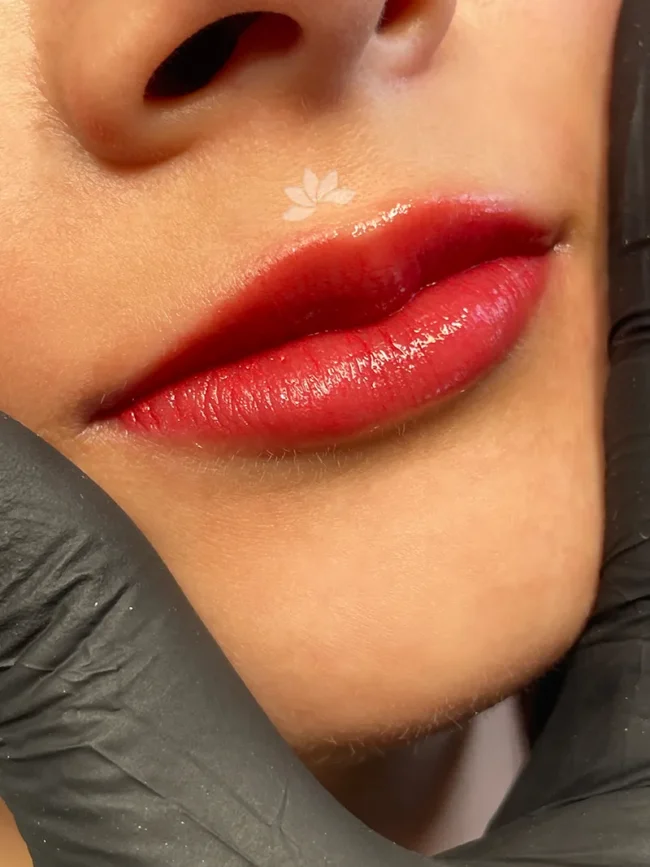 Lippen1after Lippenpigmentierung nach der Behandlung